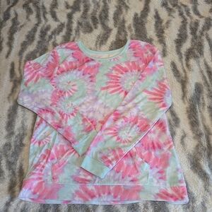 Colorful Tie-Dye Sweatshirt Girls Large